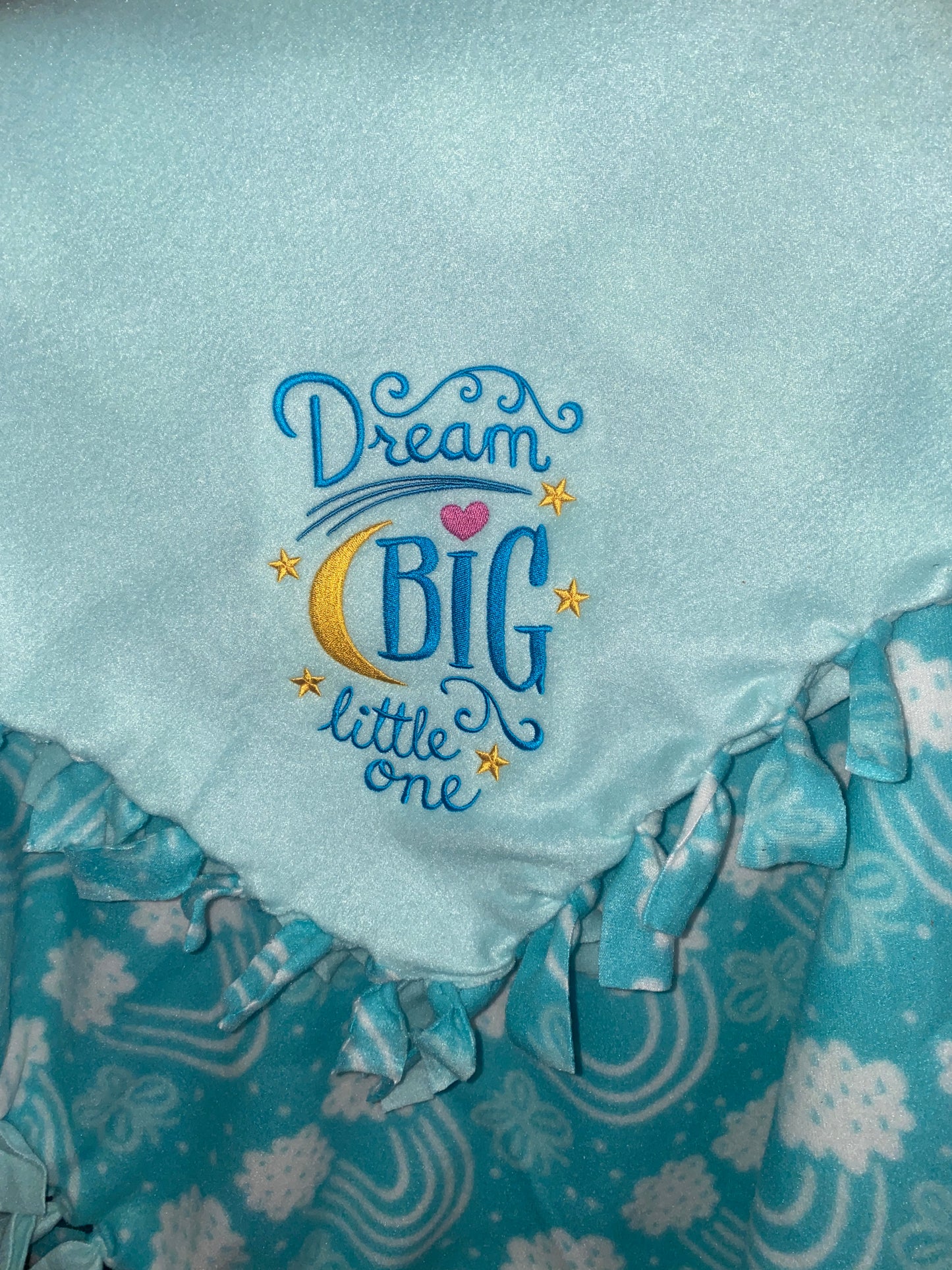 Embroidered Fleece Tie Blankets