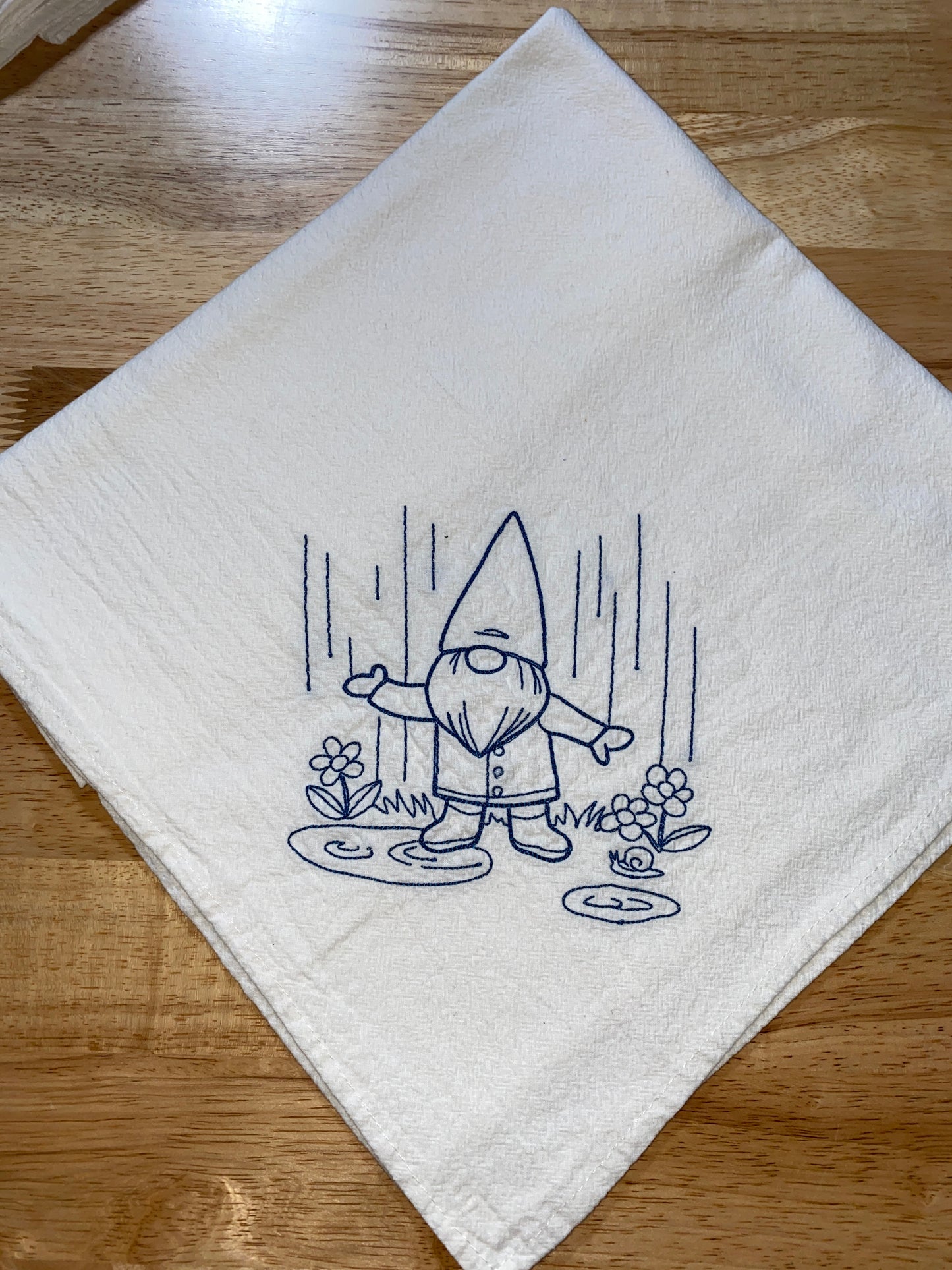 Gnome All Seasons Flour Sack Dish Towels