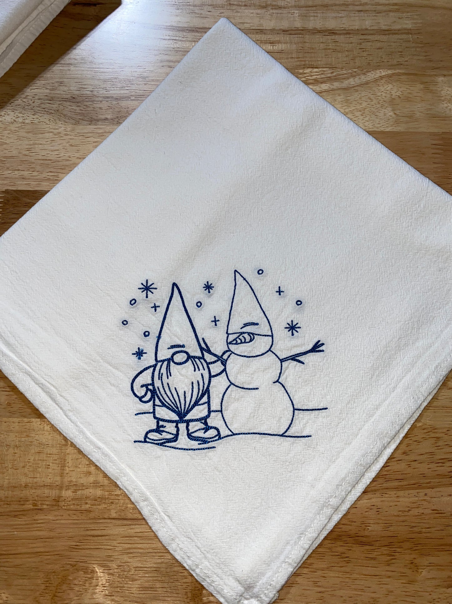 Gnome All Seasons Flour Sack Dish Towels