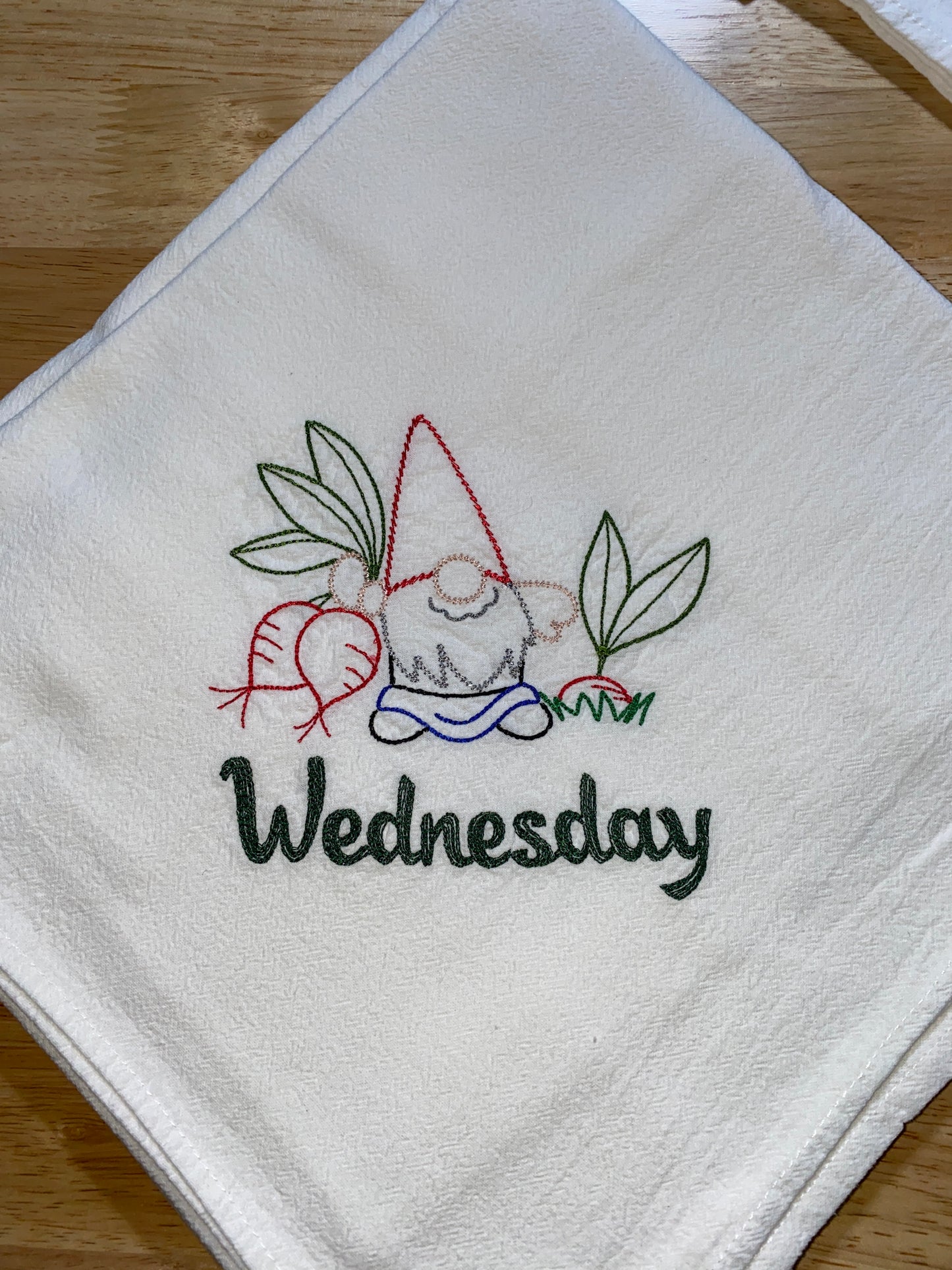 Garden Gnomes Nisse Flour Sack Dish Towels