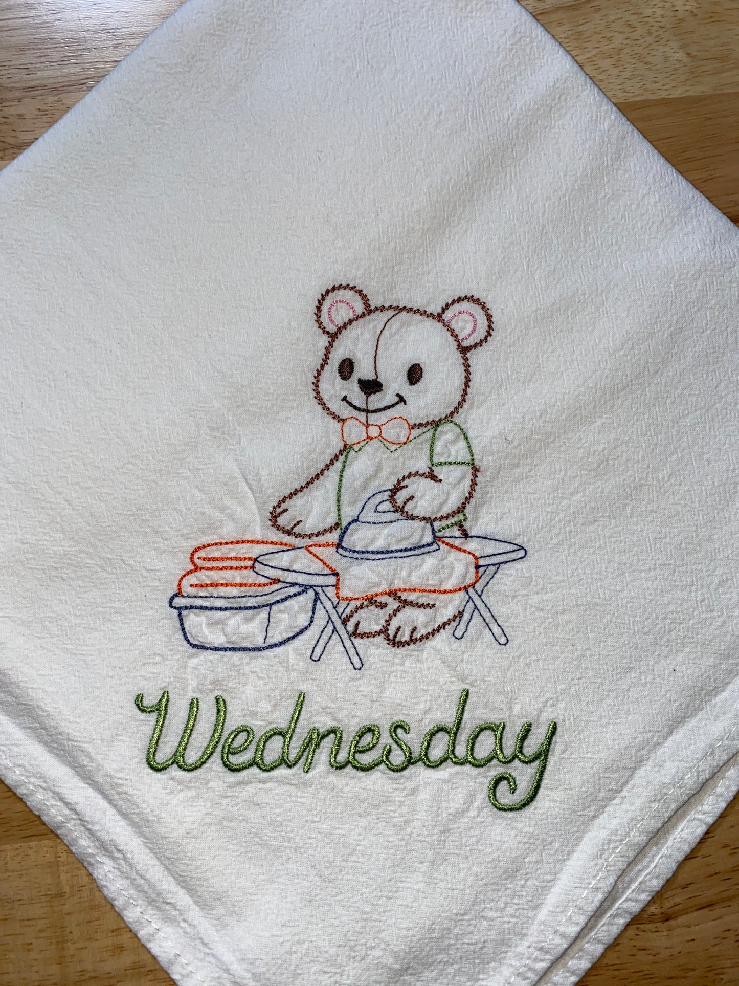 Teddy Bear Flour Sack Dish Towels