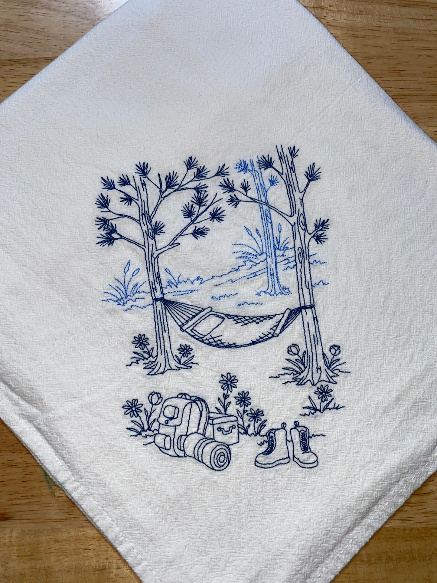 Cabin Canoe Outdoor Theme Flour Sack Dish Towels