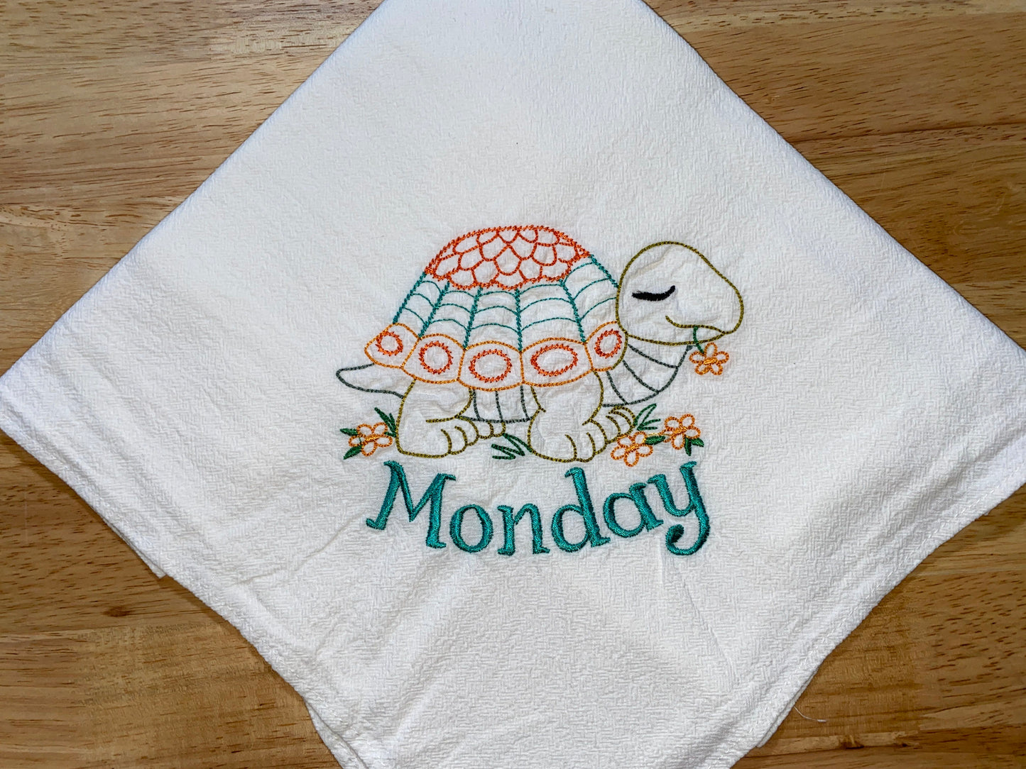 Turtle Theme Flour Sack Dish Towels