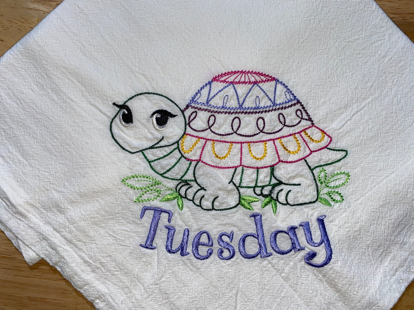 Turtle Theme Flour Sack Dish Towels