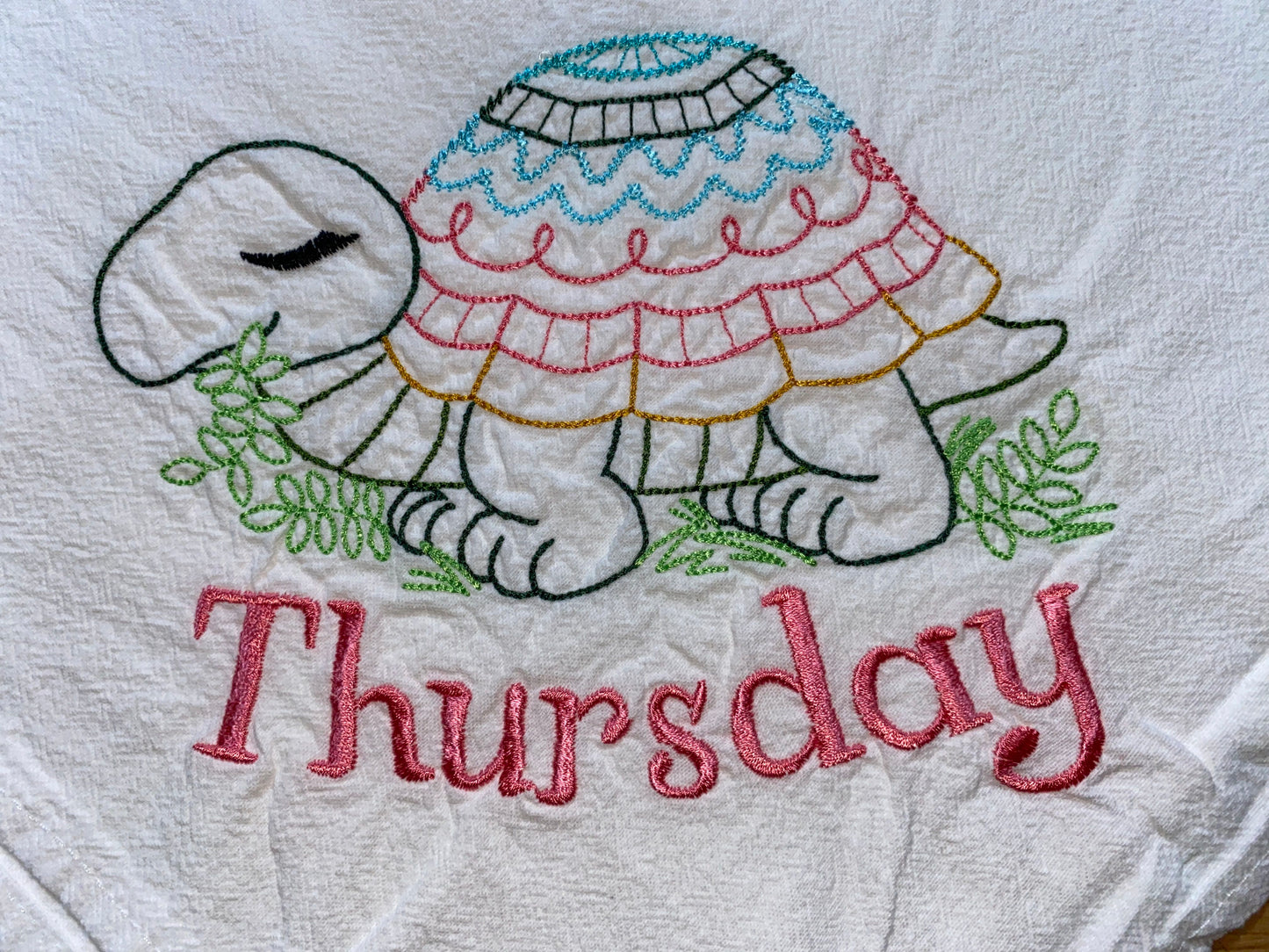 Turtle Theme Flour Sack Dish Towels