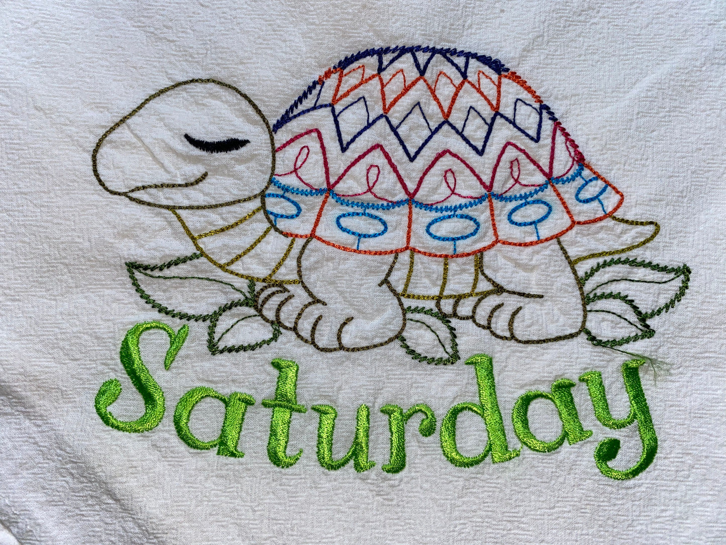 Turtle Theme Flour Sack Dish Towels