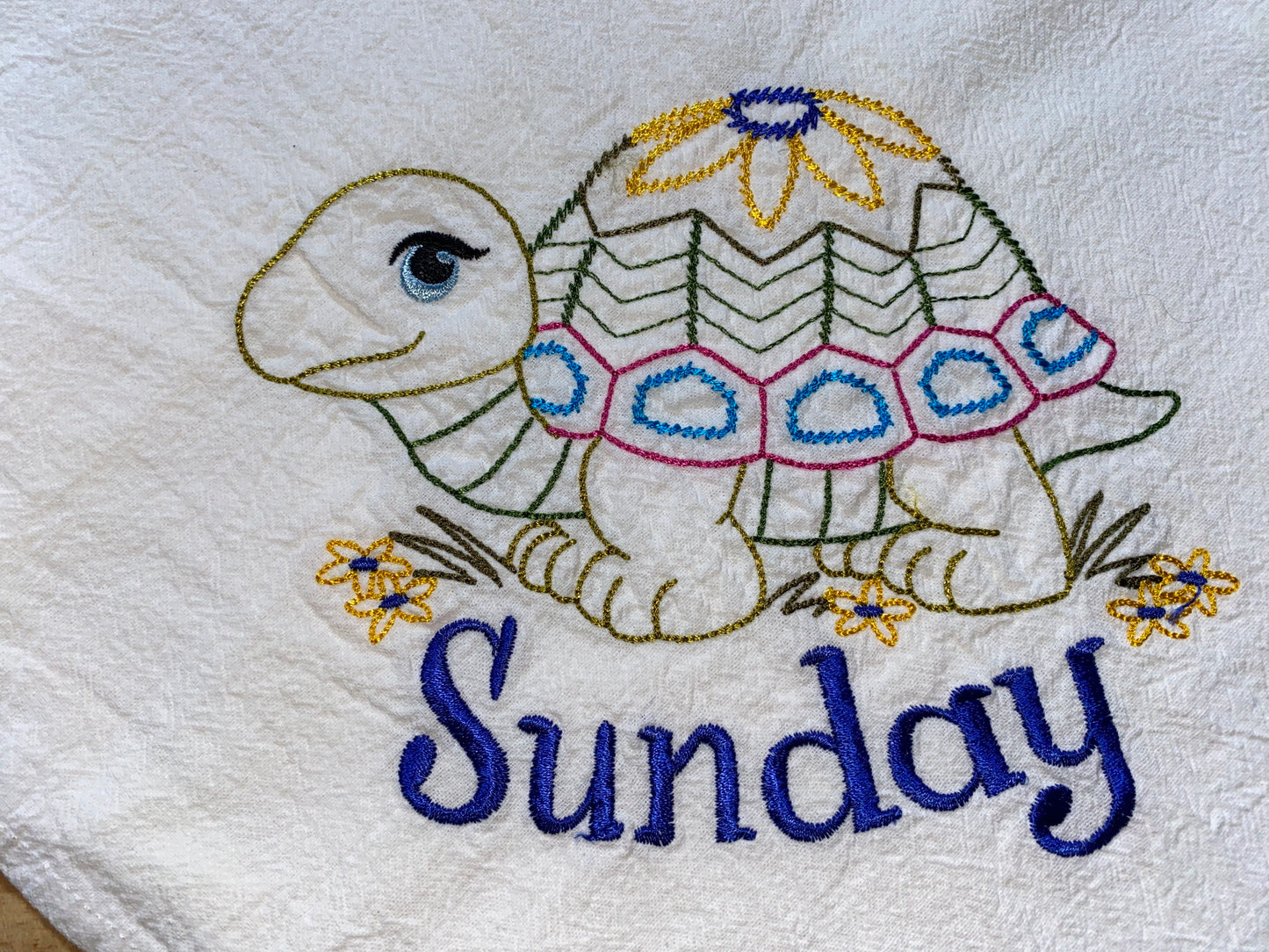 Turtle Theme Flour Sack Dish Towels