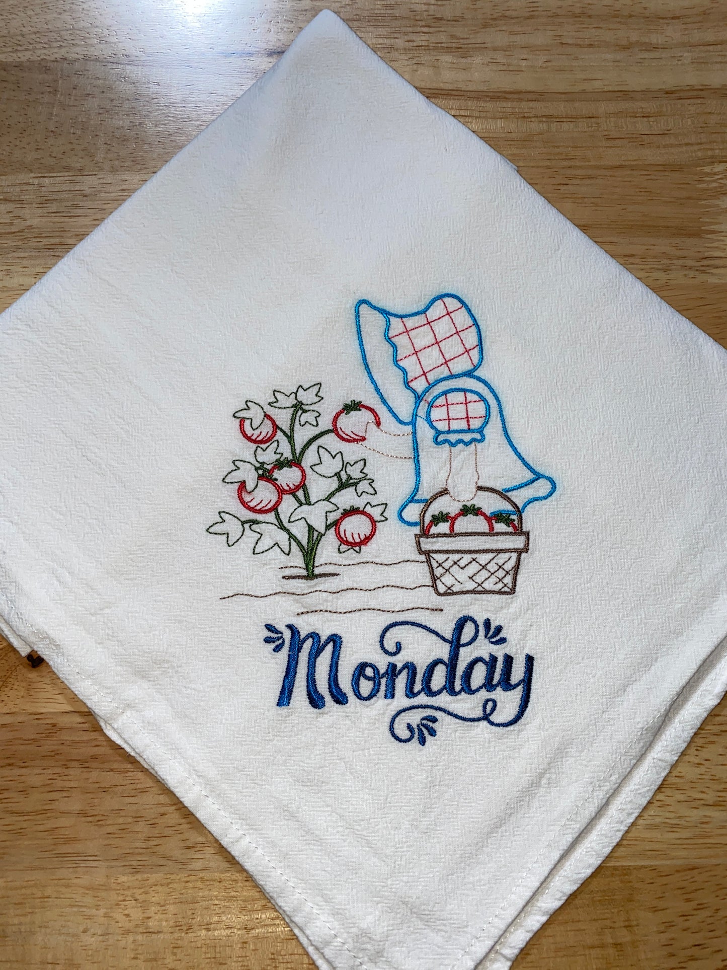Sunbonnet Girl Theme Flour Sack Dish Towels