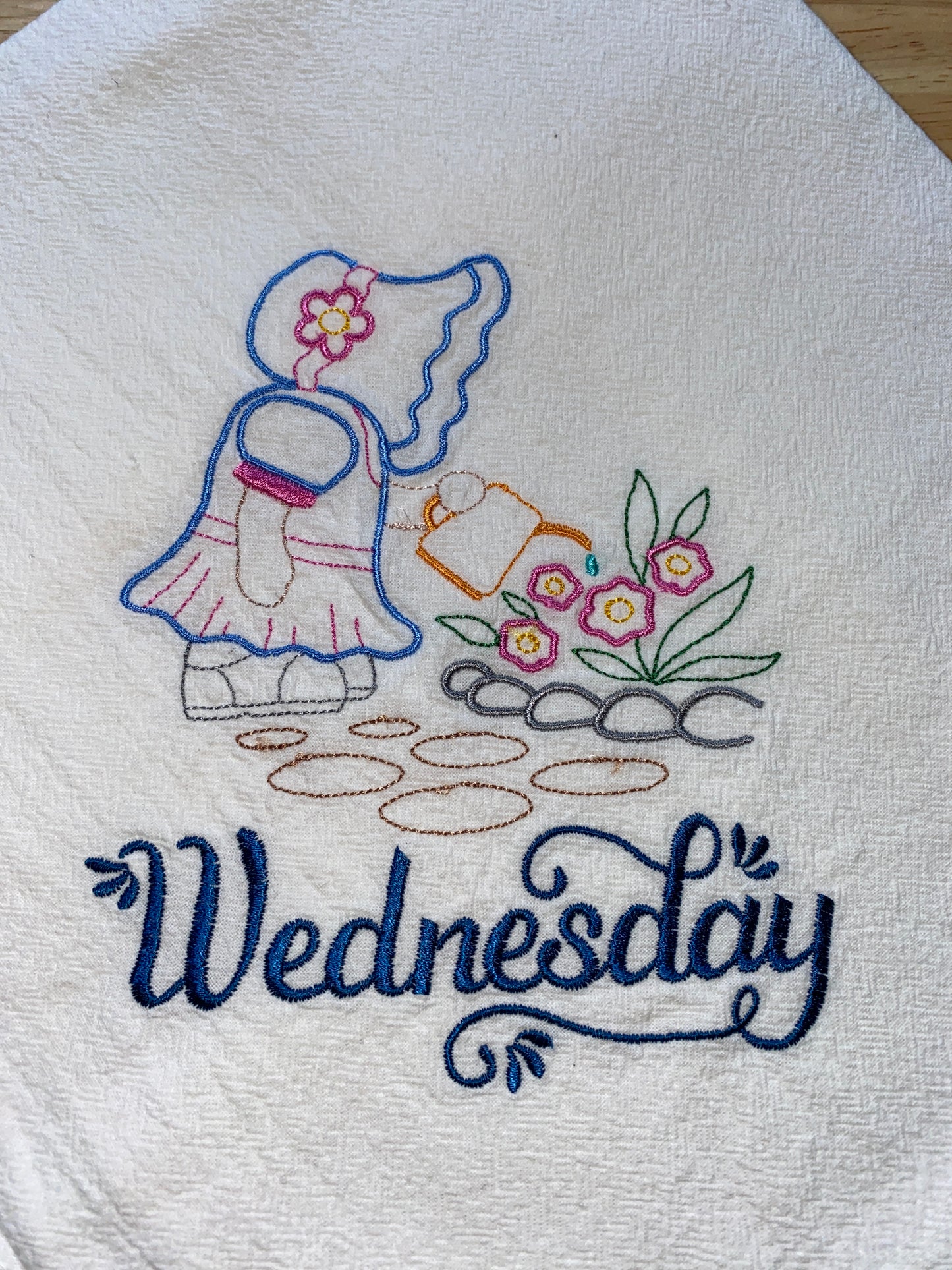 Sunbonnet Girl Theme Flour Sack Dish Towels