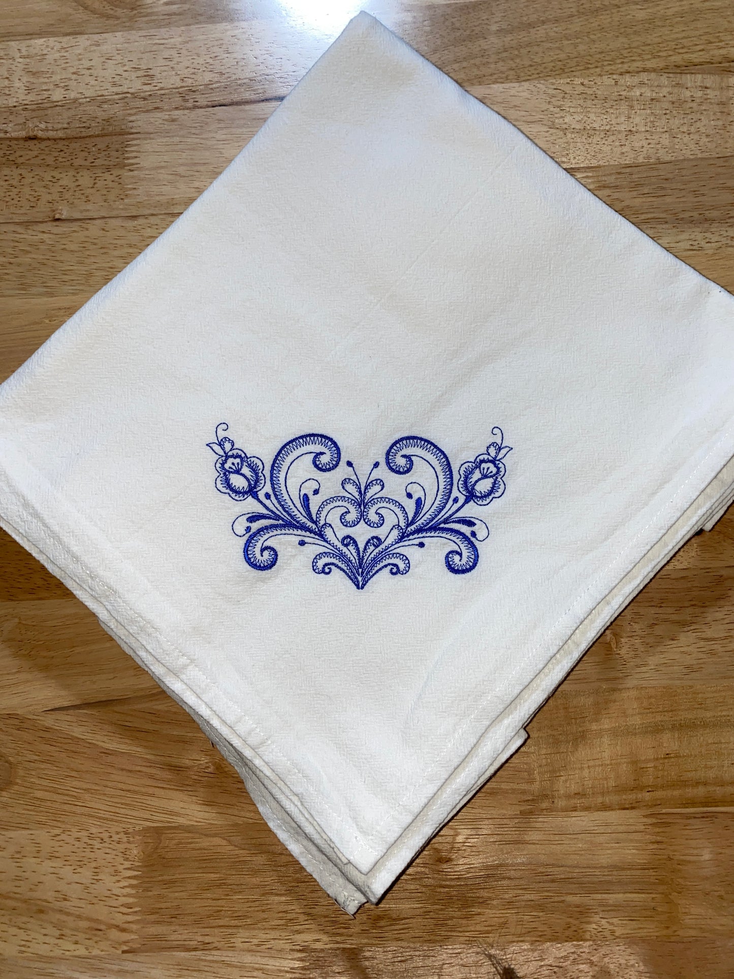 Rosemaled Flour Sack Dish Towels