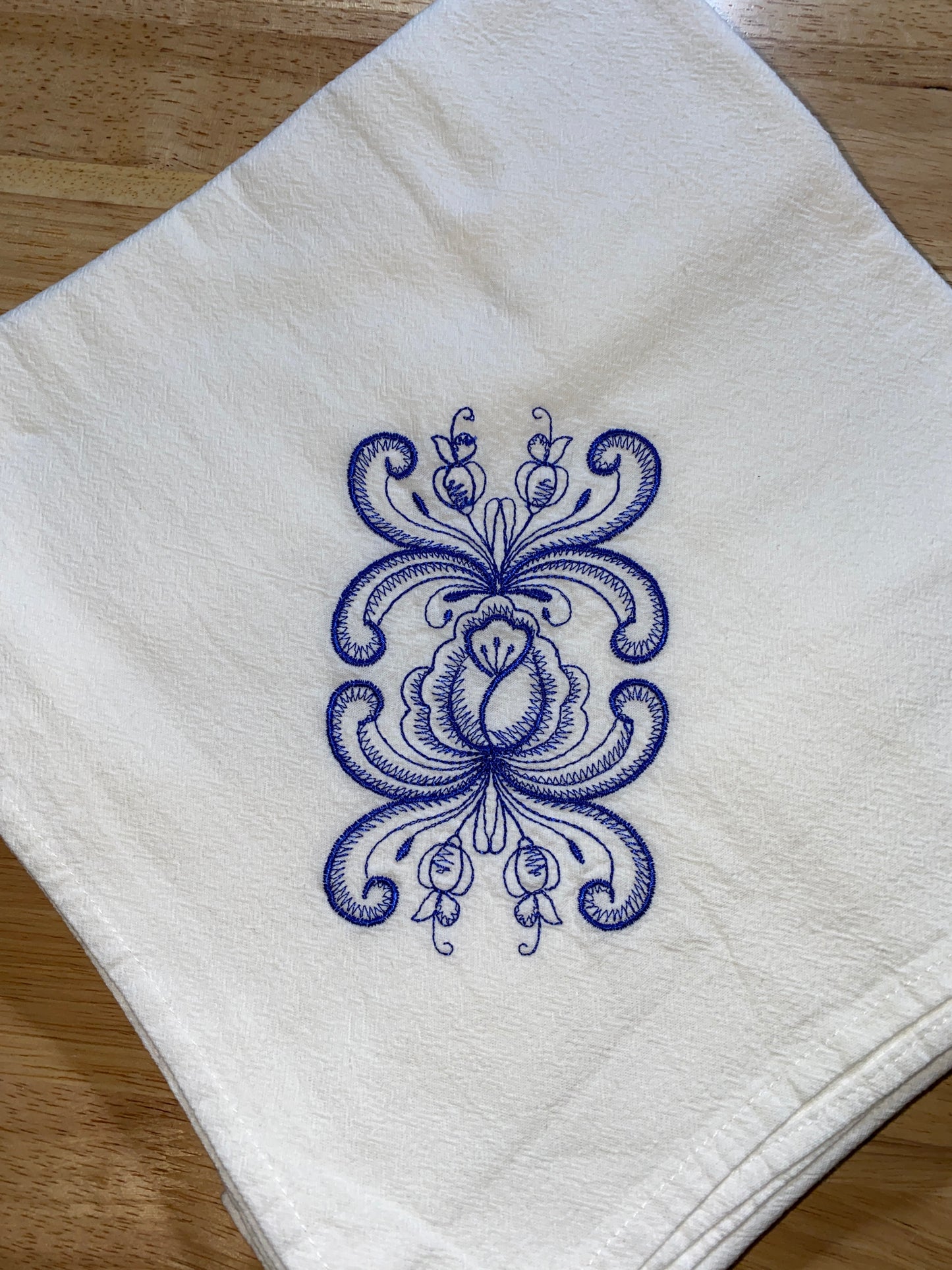 Rosemaled Flour Sack Dish Towels