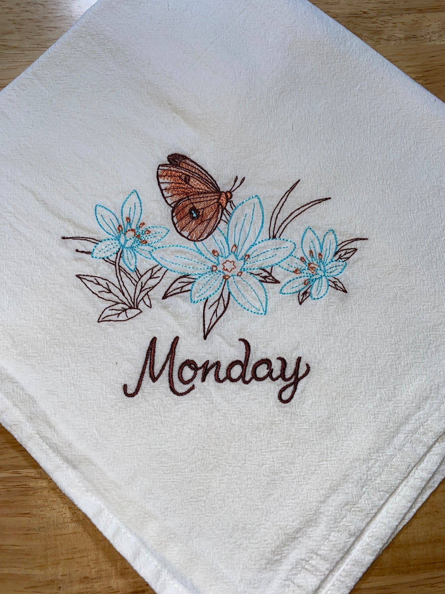 Butterfly Theme Flour Sack Dish Towels