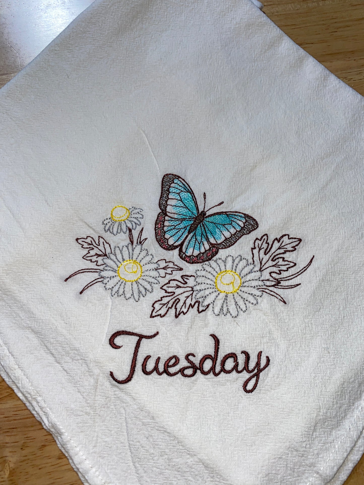 Butterfly Theme Flour Sack Dish Towels