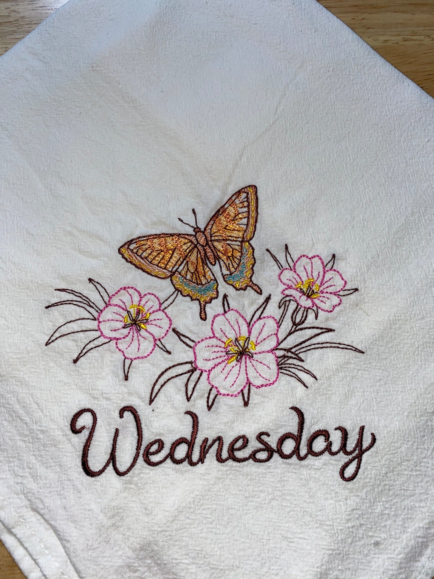 Butterfly Theme Flour Sack Dish Towels