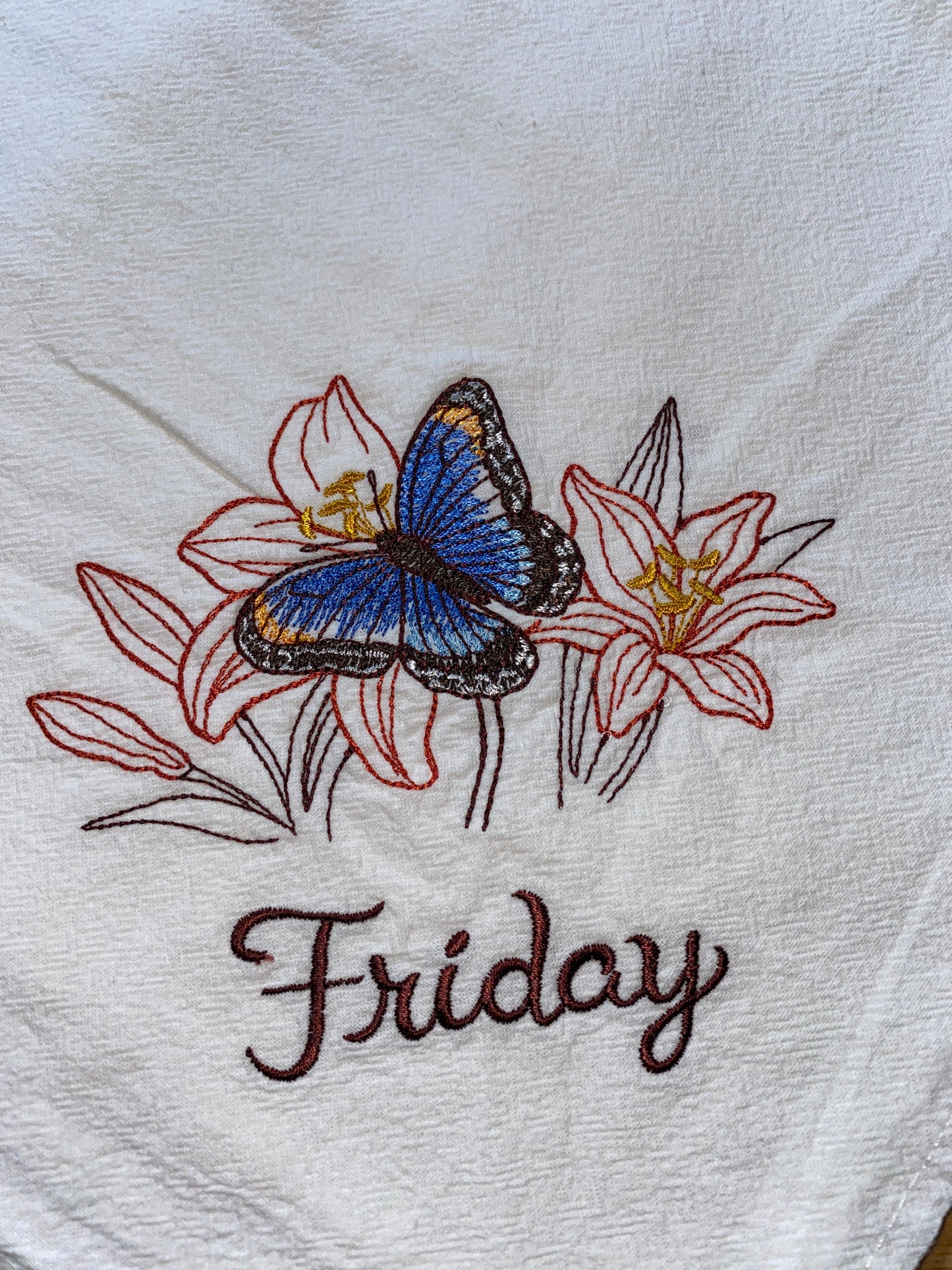 Butterfly Theme Flour Sack Dish Towels