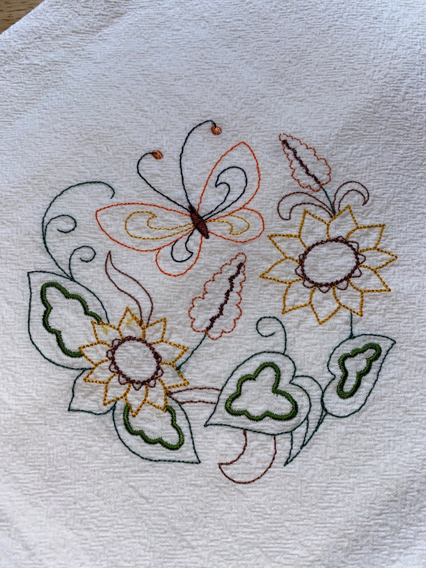 Butterfly Spring Theme Flour Sack Dish Towels