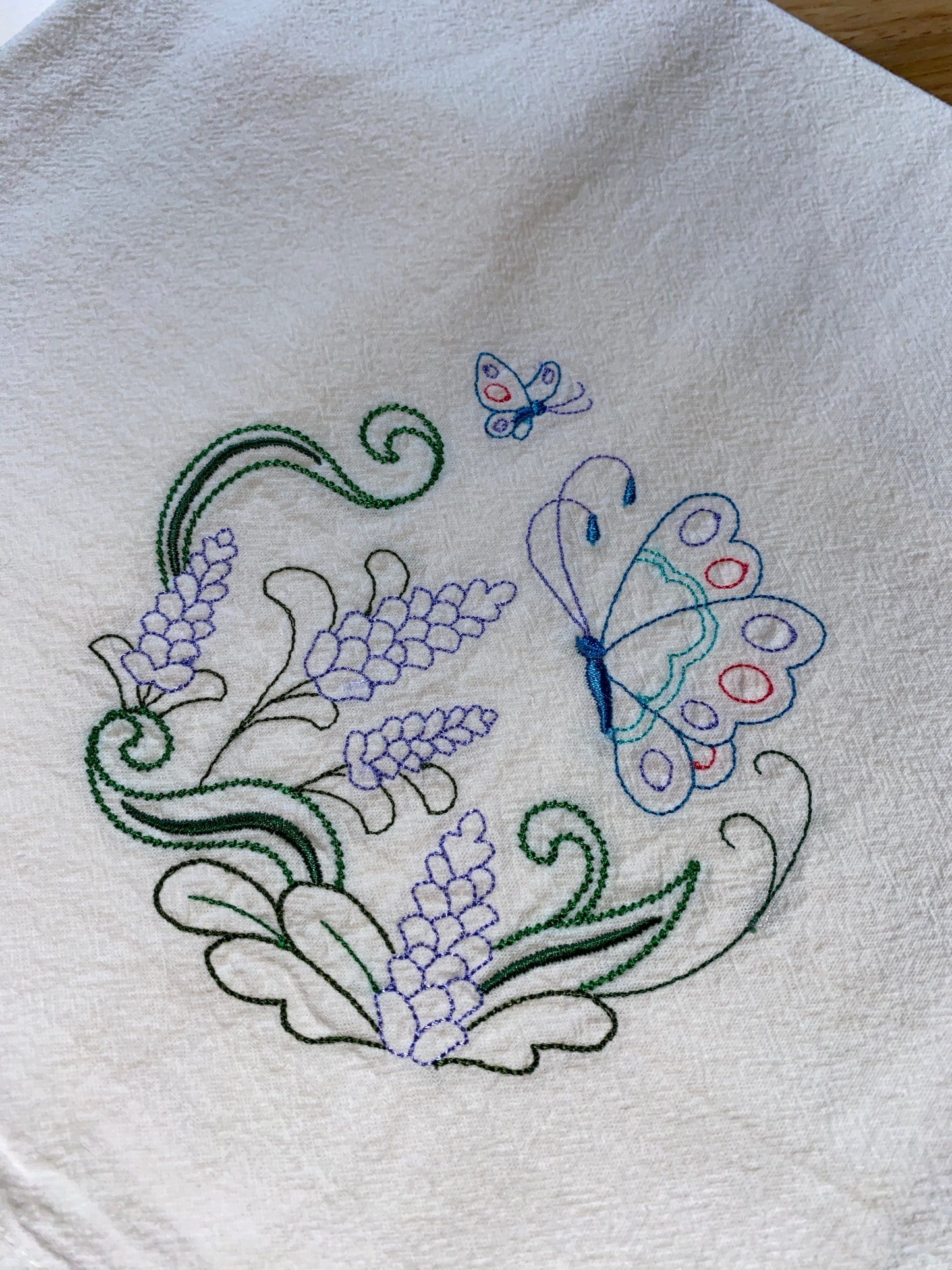 Butterfly Spring Theme Flour Sack Dish Towels