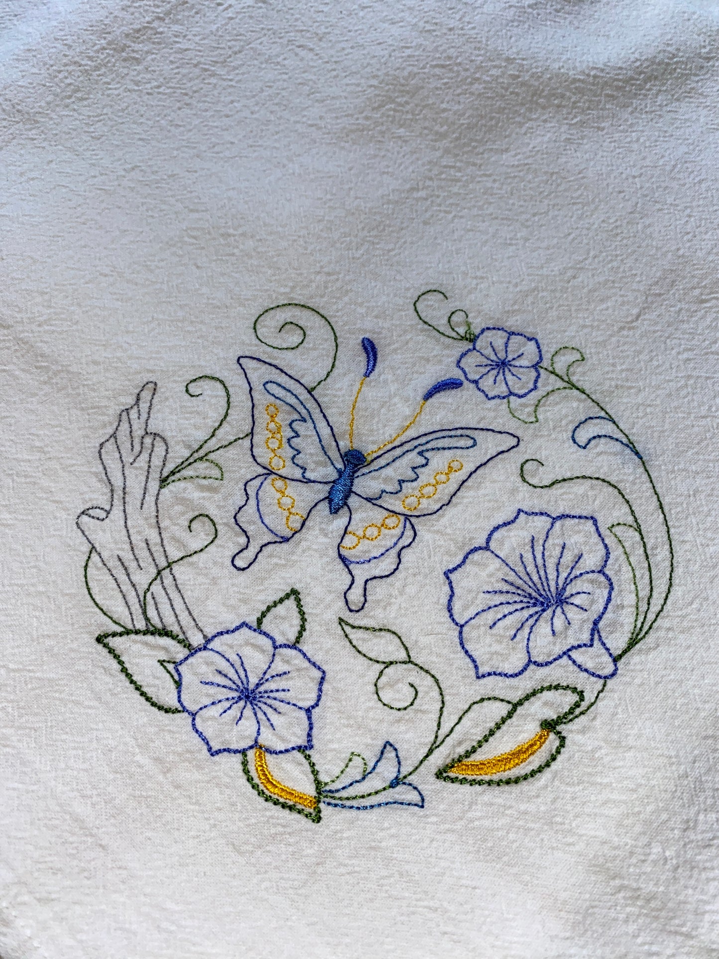 Butterfly Spring Theme Flour Sack Dish Towels