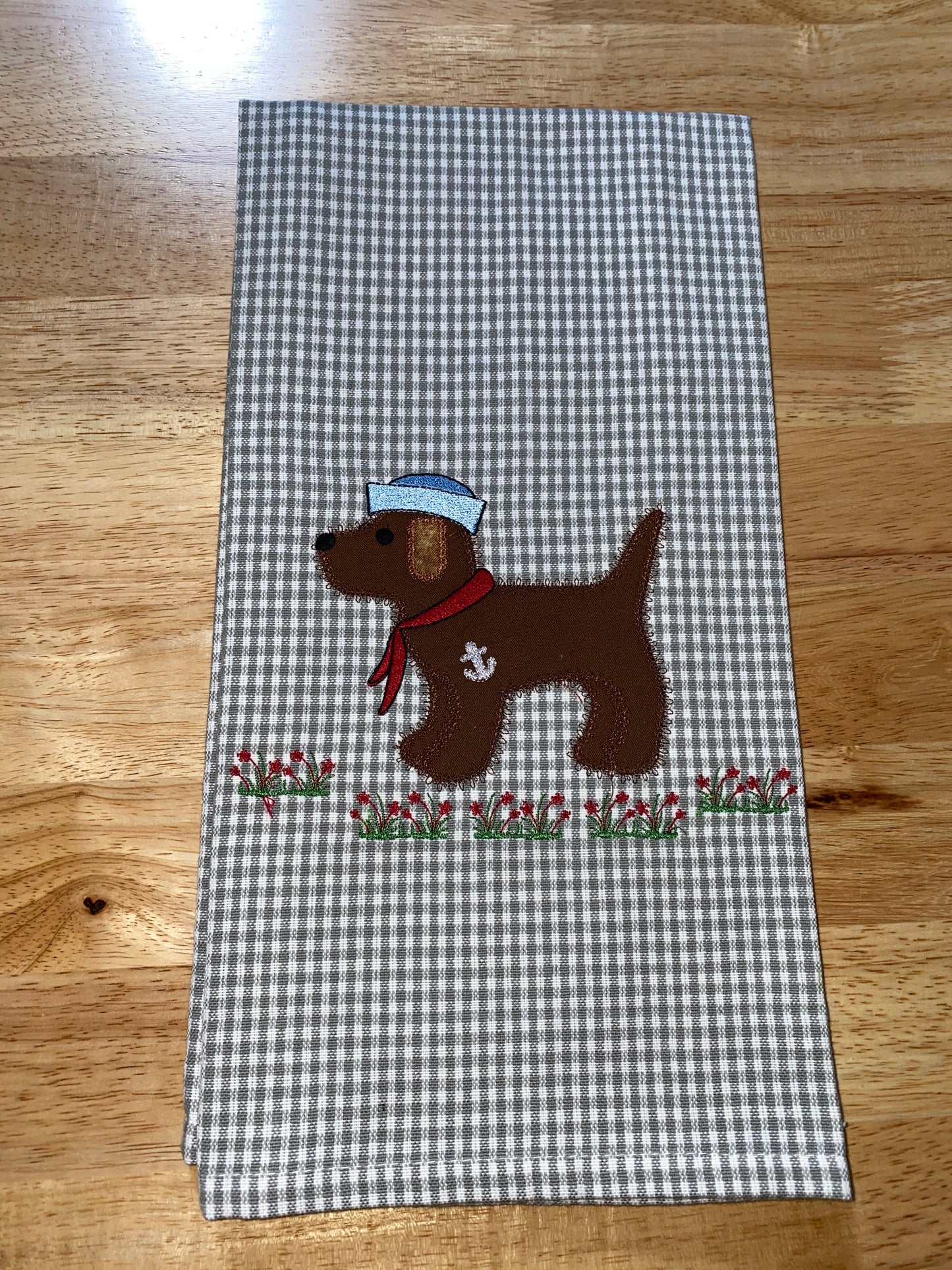 Baseball Labrador Dog Appliqued Dunroven House Towels