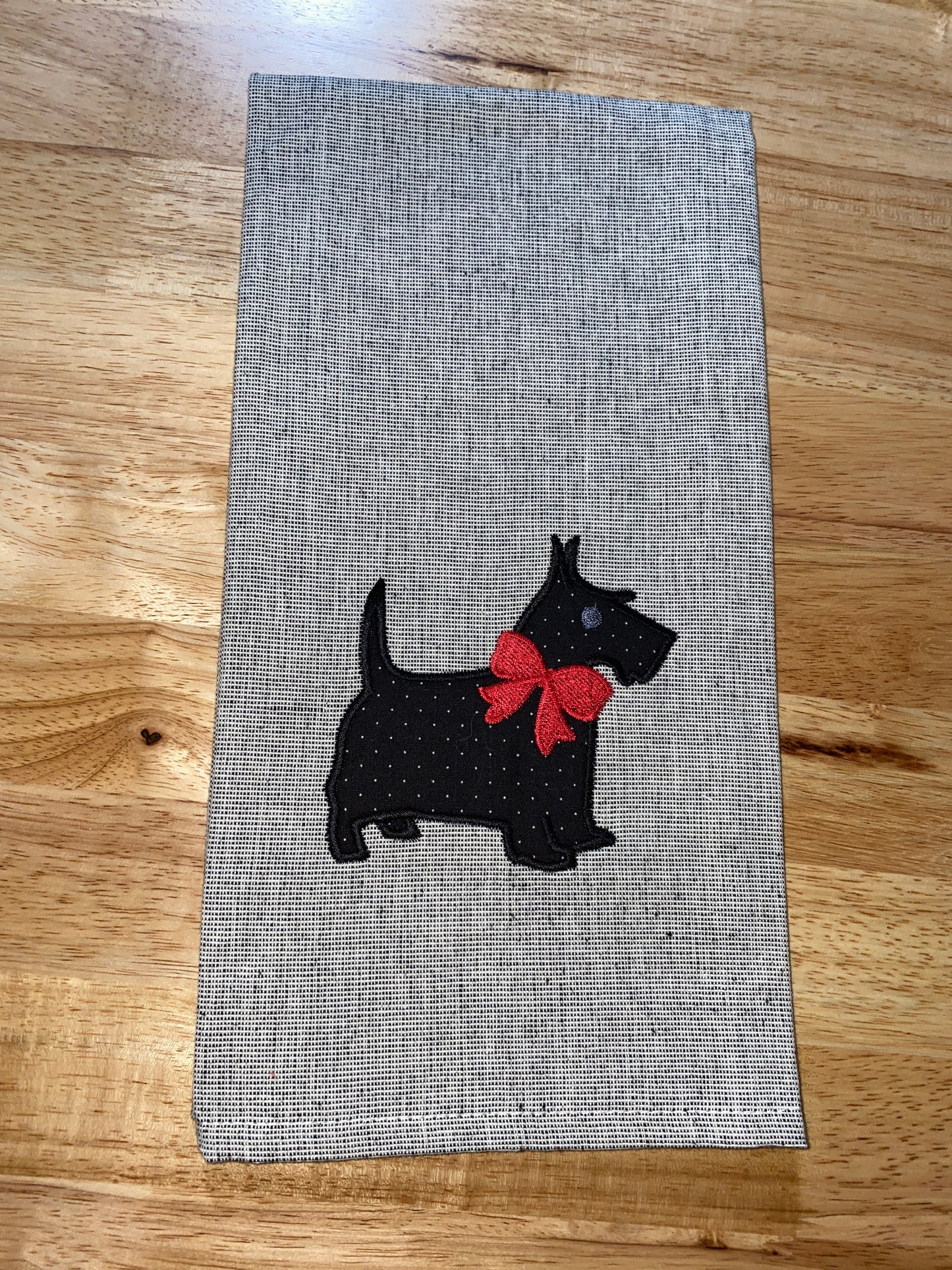 Scottie Dog Appliqued Dunroven House Towels