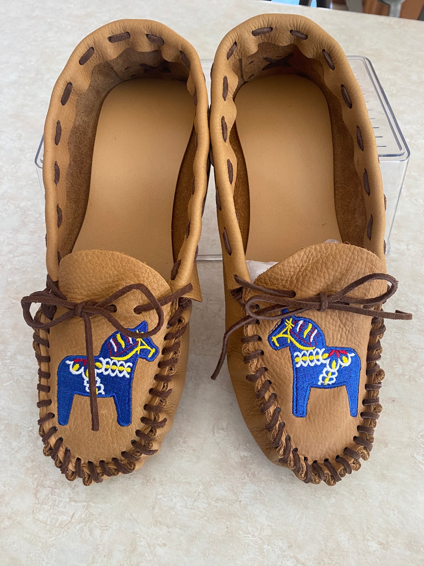 Dala Leather Moccasin Slippers