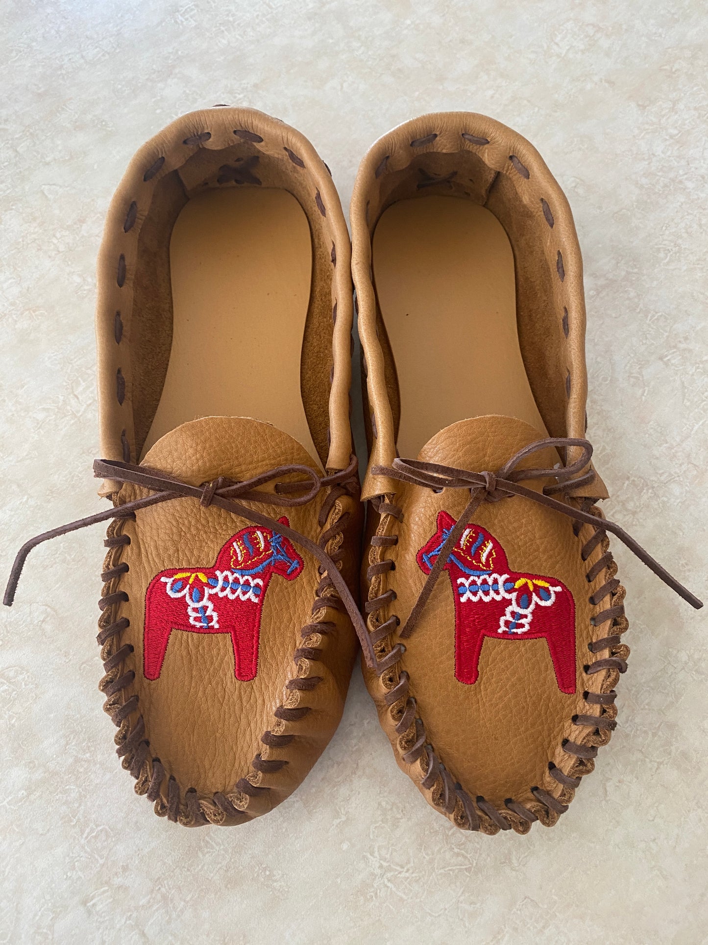 Dala Leather Moccasin Slippers